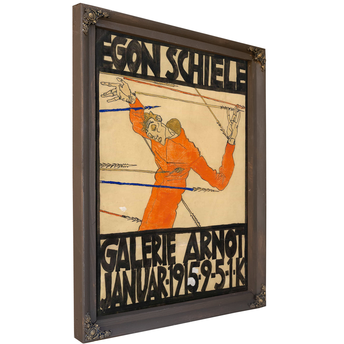 Plakat Der Schiele Ausstellung In Der Galerie Arnot by Egon Schiele