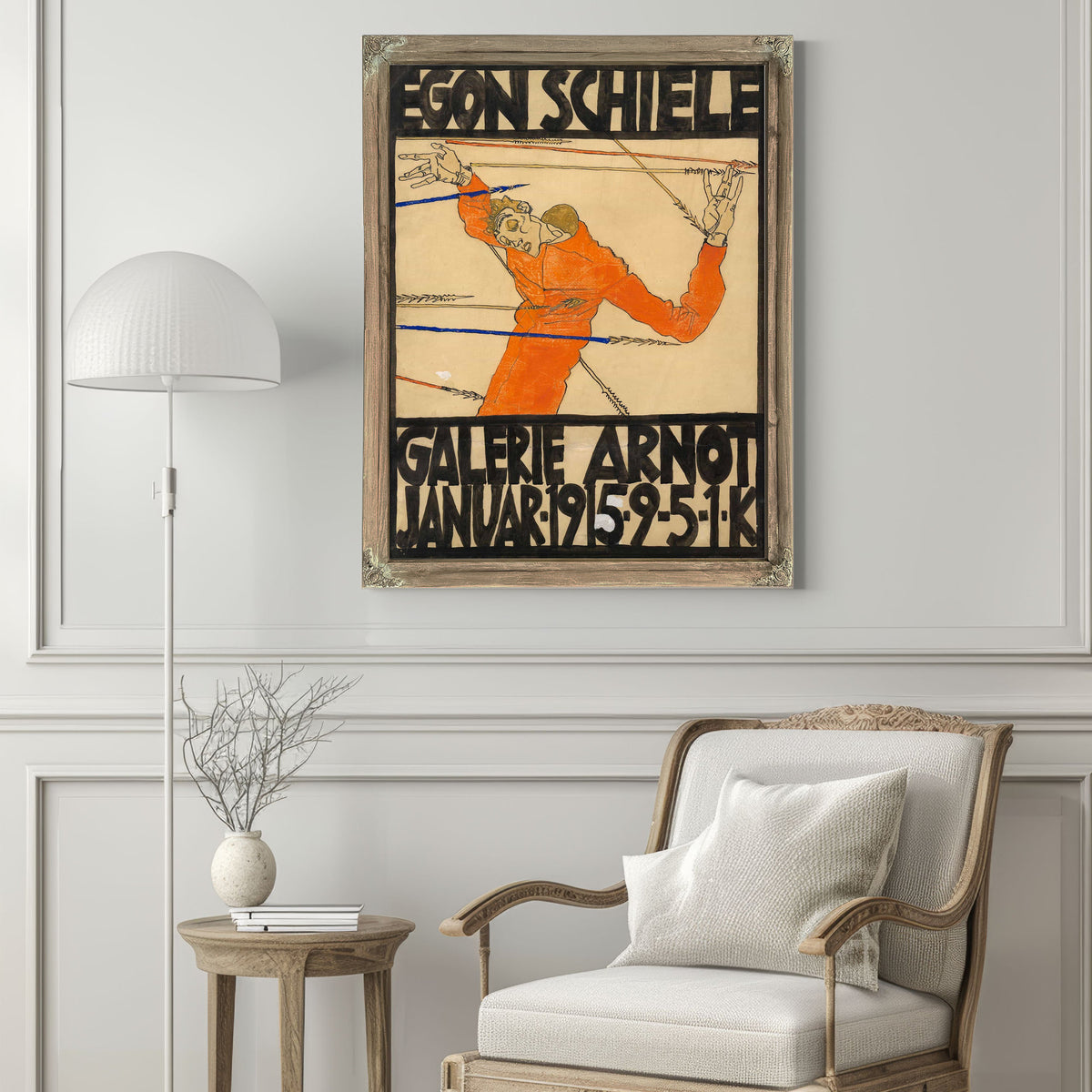 Plakat Der Schiele Ausstellung In Der Galerie Arnot by Egon Schiele