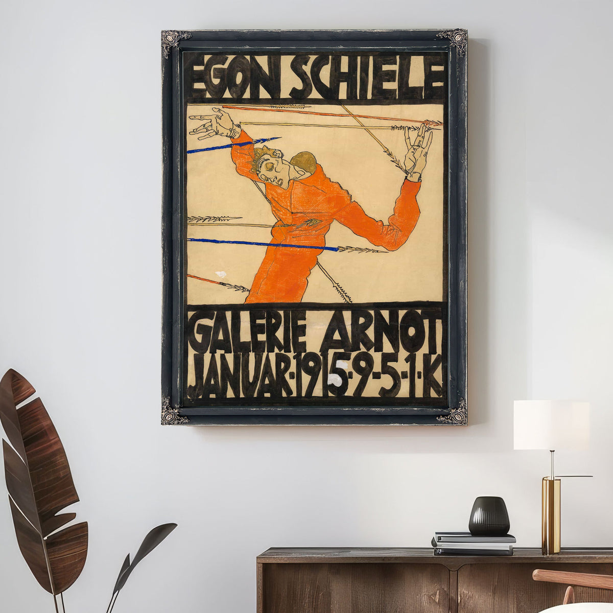 Plakat Der Schiele Ausstellung In Der Galerie Arnot by Egon Schiele