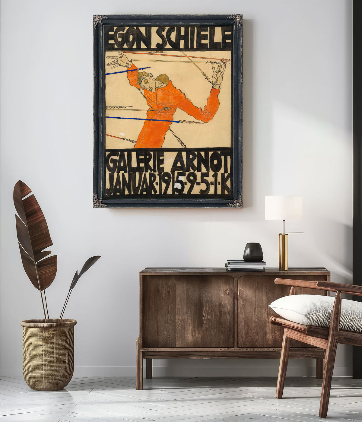 Plakat Der Schiele Ausstellung In Der Galerie Arnot by Egon Schiele