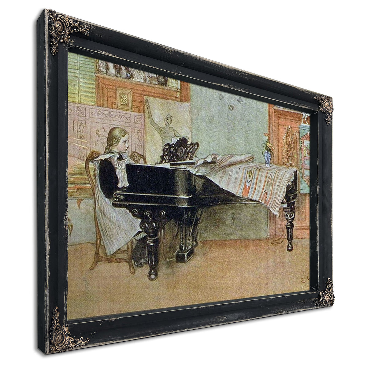 Playing Scales 1905 By Carl Larsson