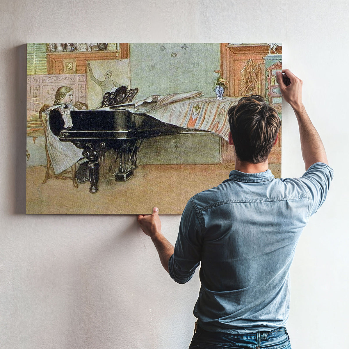 Playing Scales 1905 By Carl Larsson
