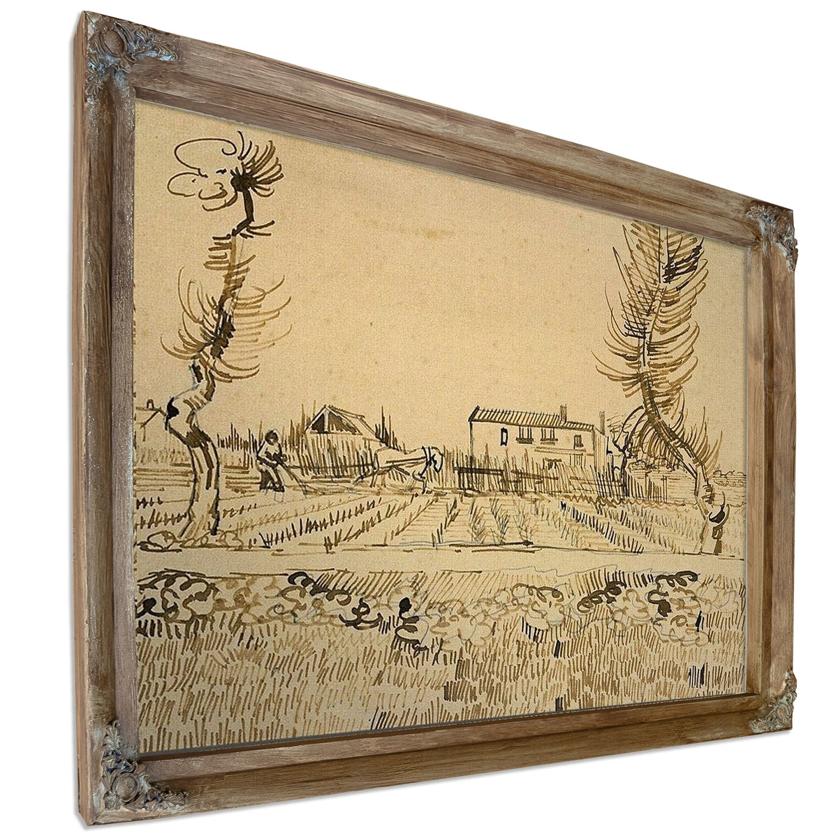 Ploughman In The Fields Near Arles By Vincent Van Gogh