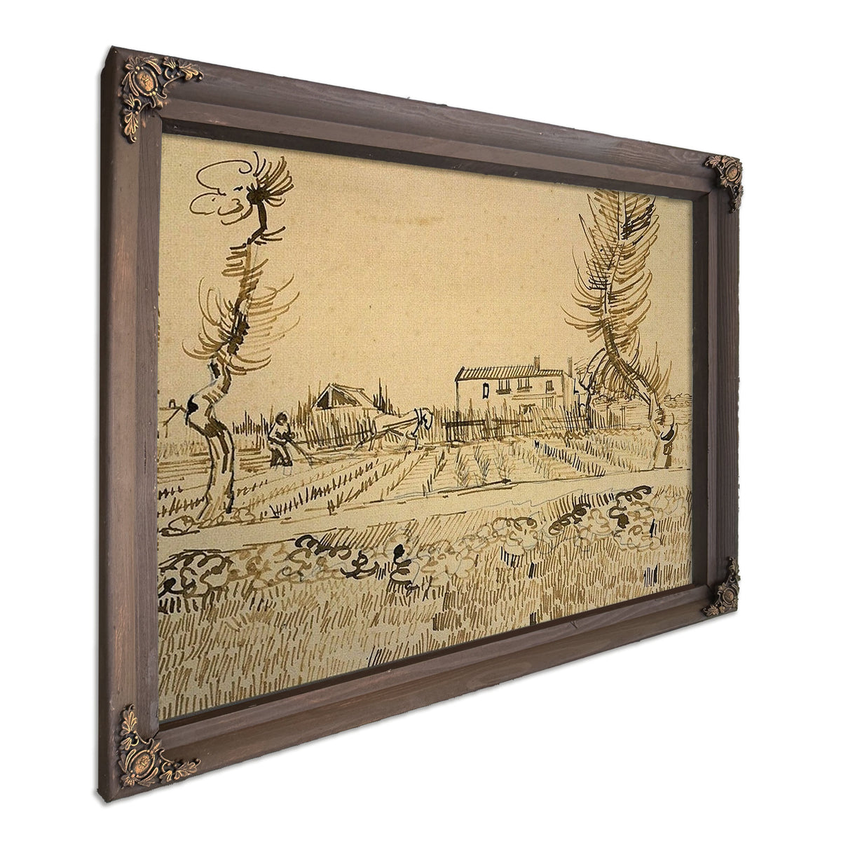 Ploughman In The Fields Near Arles By Vincent Van Gogh