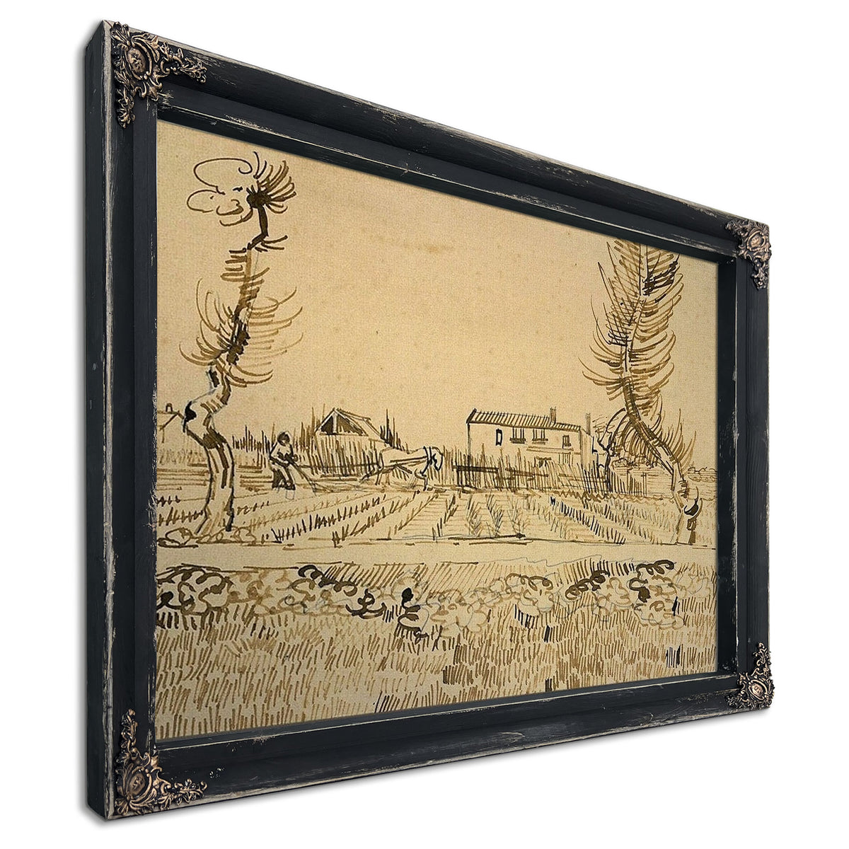 Ploughman In The Fields Near Arles By Vincent Van Gogh
