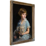 Portrait Of A Child With A Steiff Lion by Philip Alexius De Laszlo