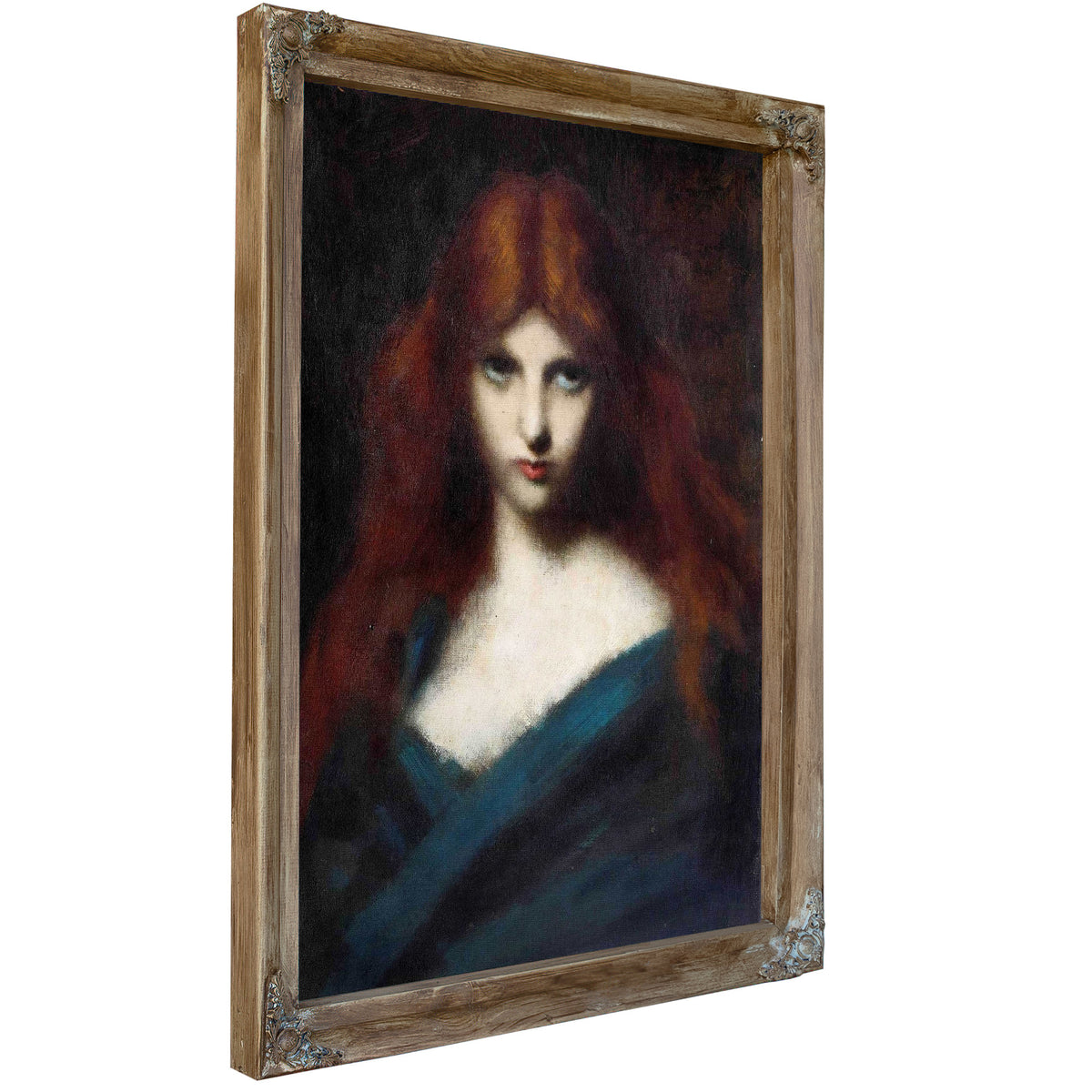 Portrait Of A Young Girl With Red Hair by Jean Jacques Henner