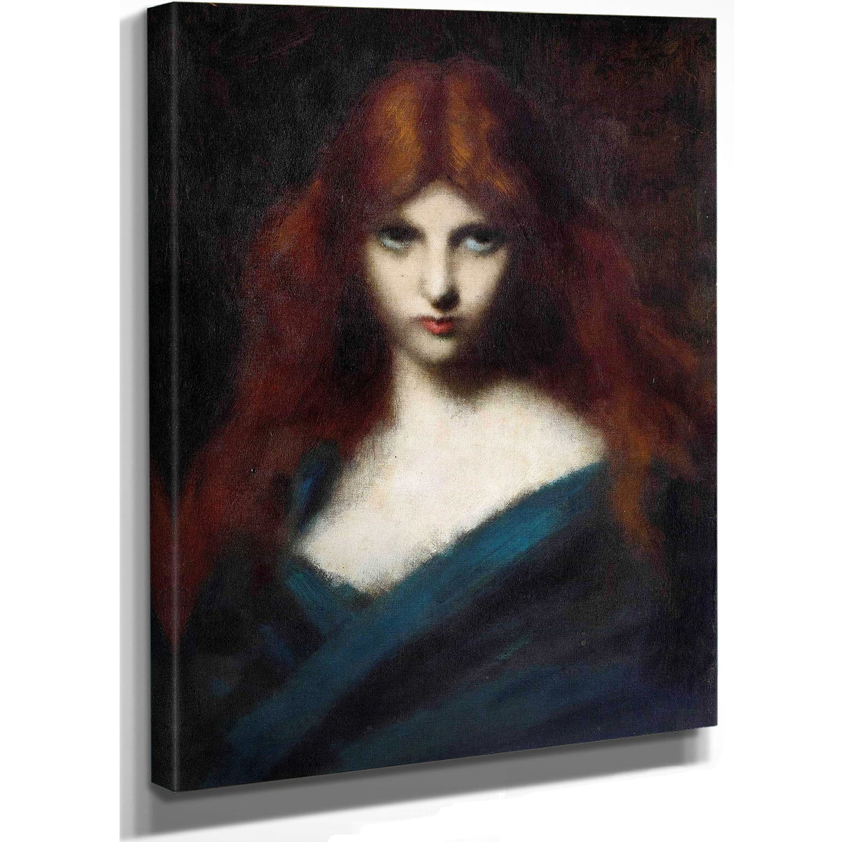 Portrait Of A Young Girl With Red Hair by Jean Jacques Henner