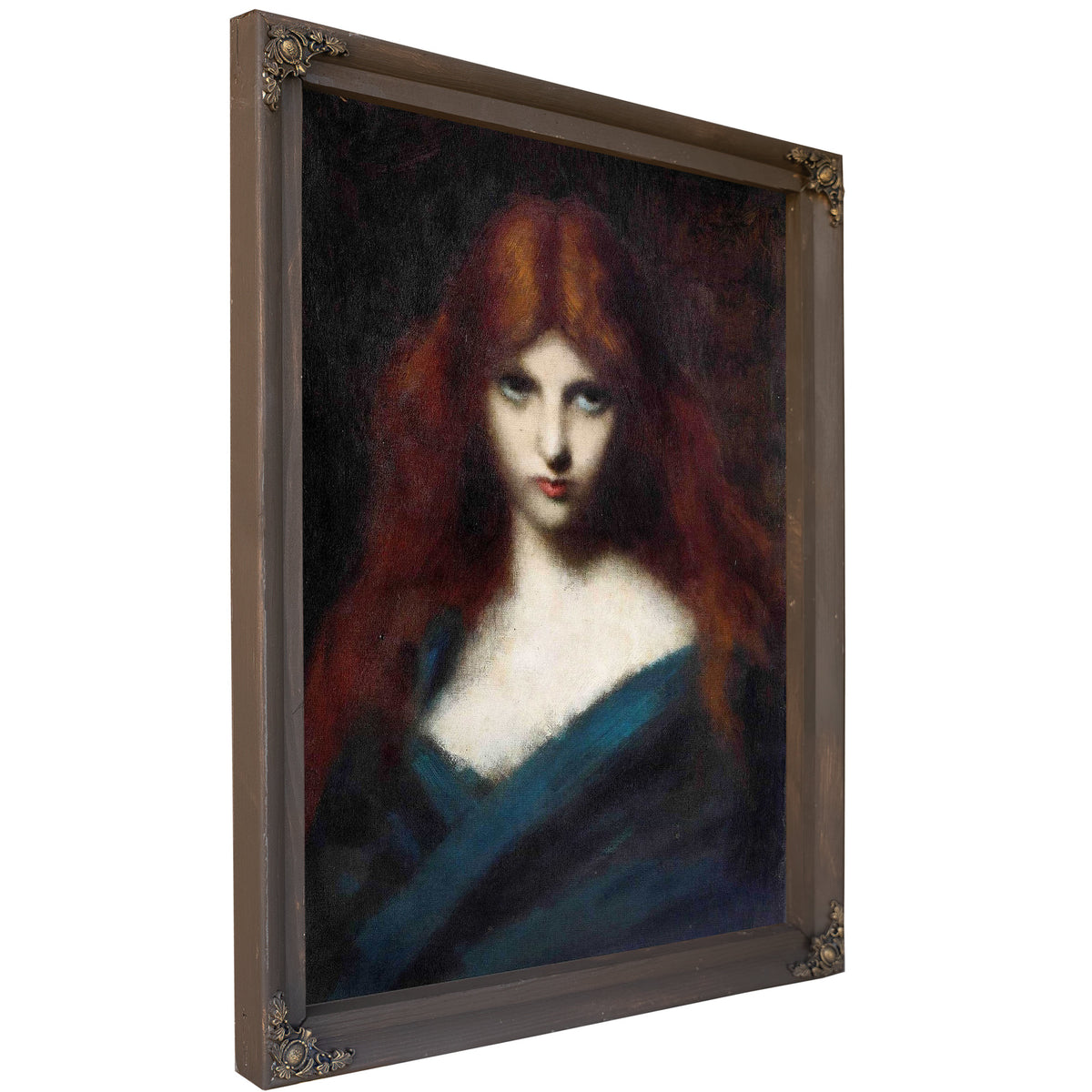 Portrait Of A Young Girl With Red Hair by Jean Jacques Henner