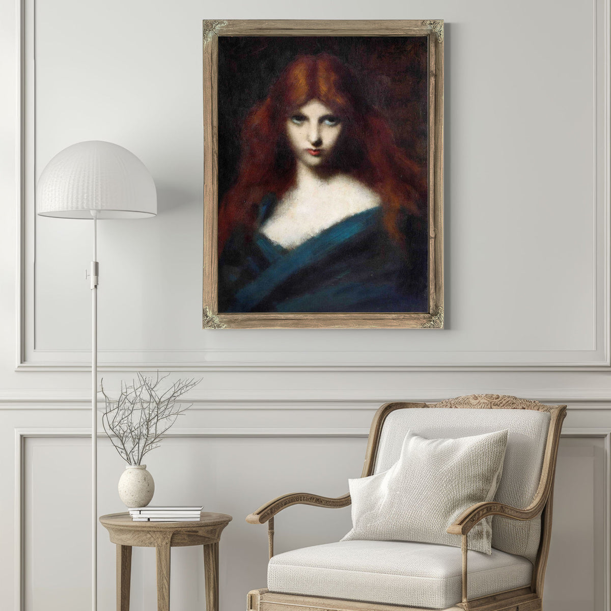 Portrait Of A Young Girl With Red Hair by Jean Jacques Henner