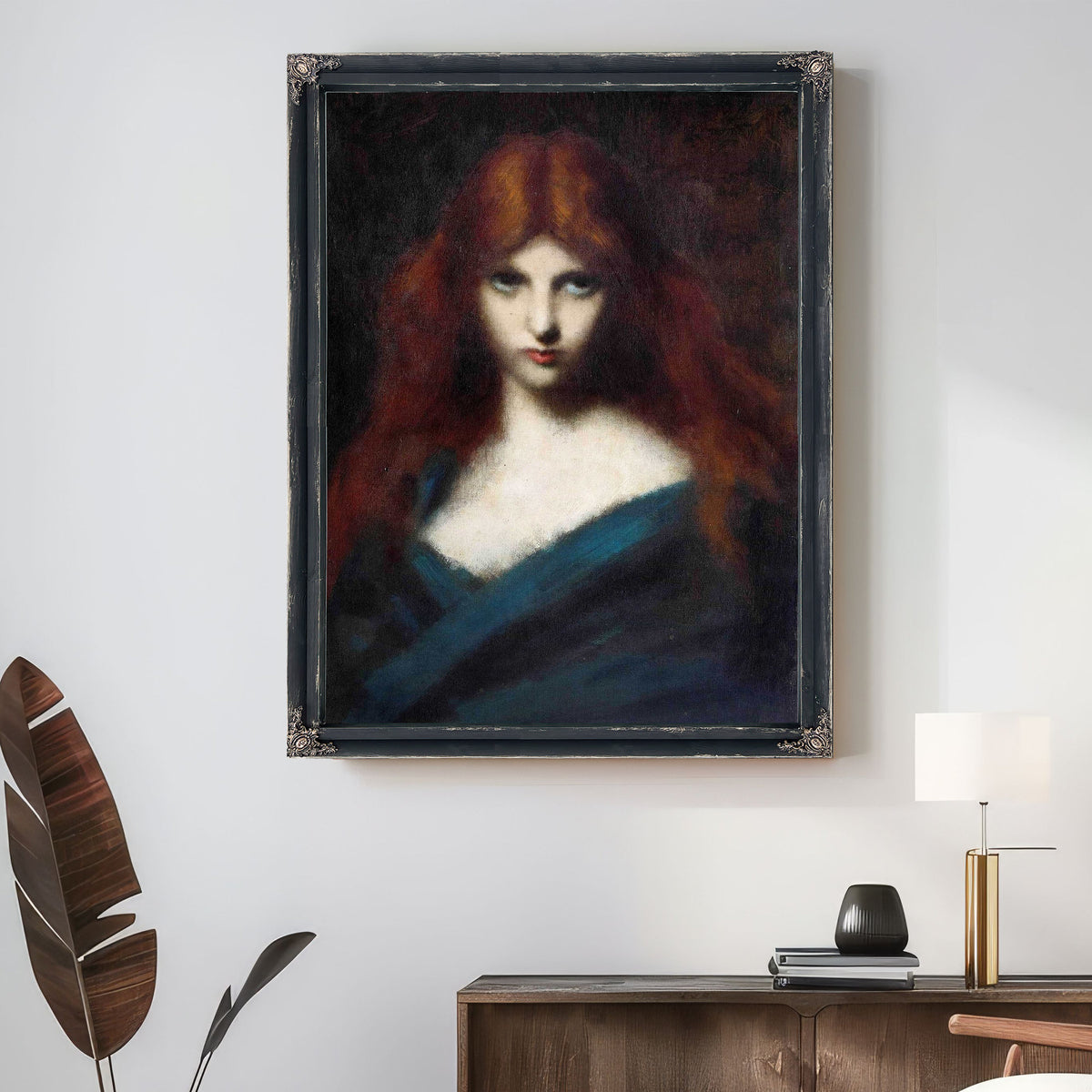 Portrait Of A Young Girl With Red Hair by Jean Jacques Henner