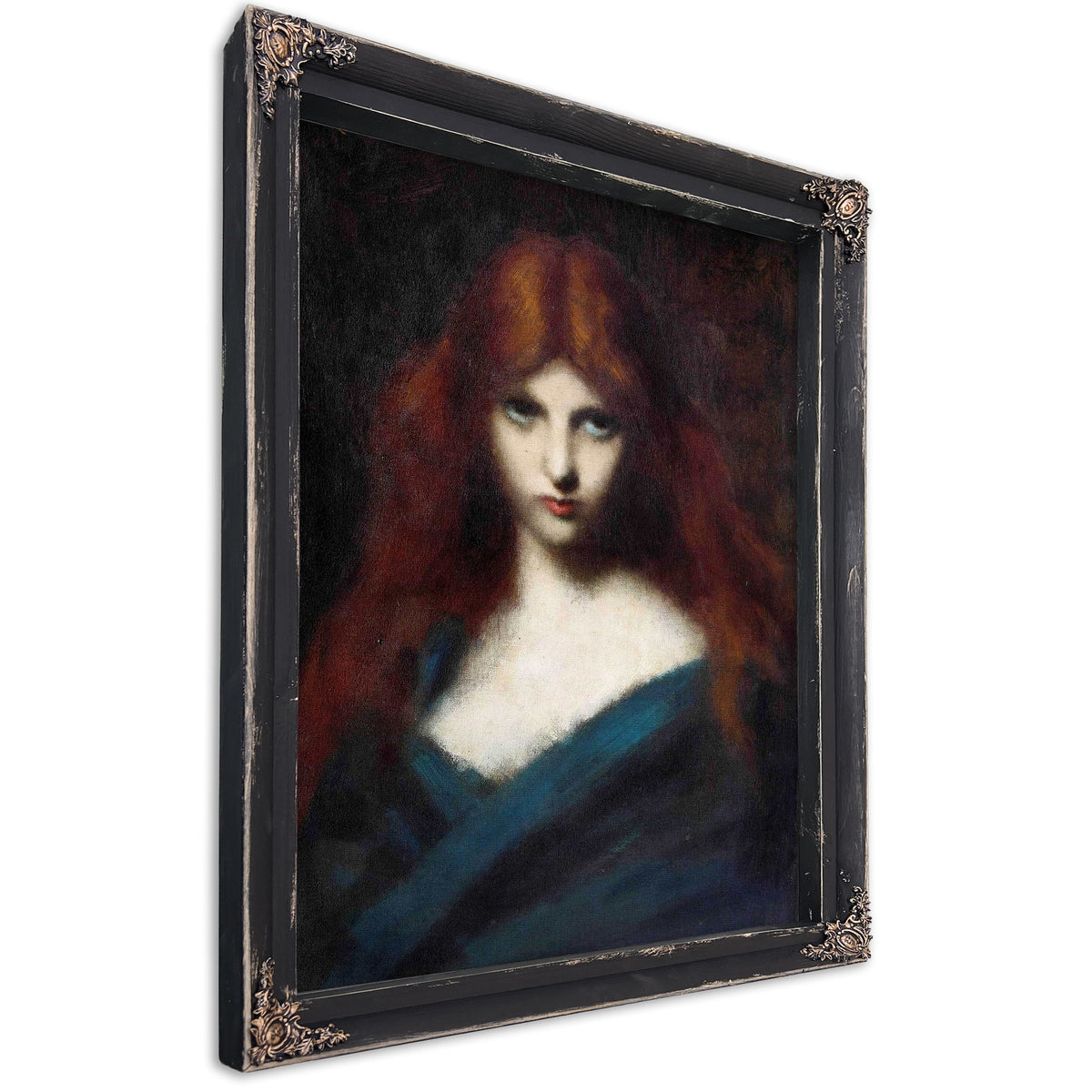Portrait Of A Young Girl With Red Hair by Jean Jacques Henner