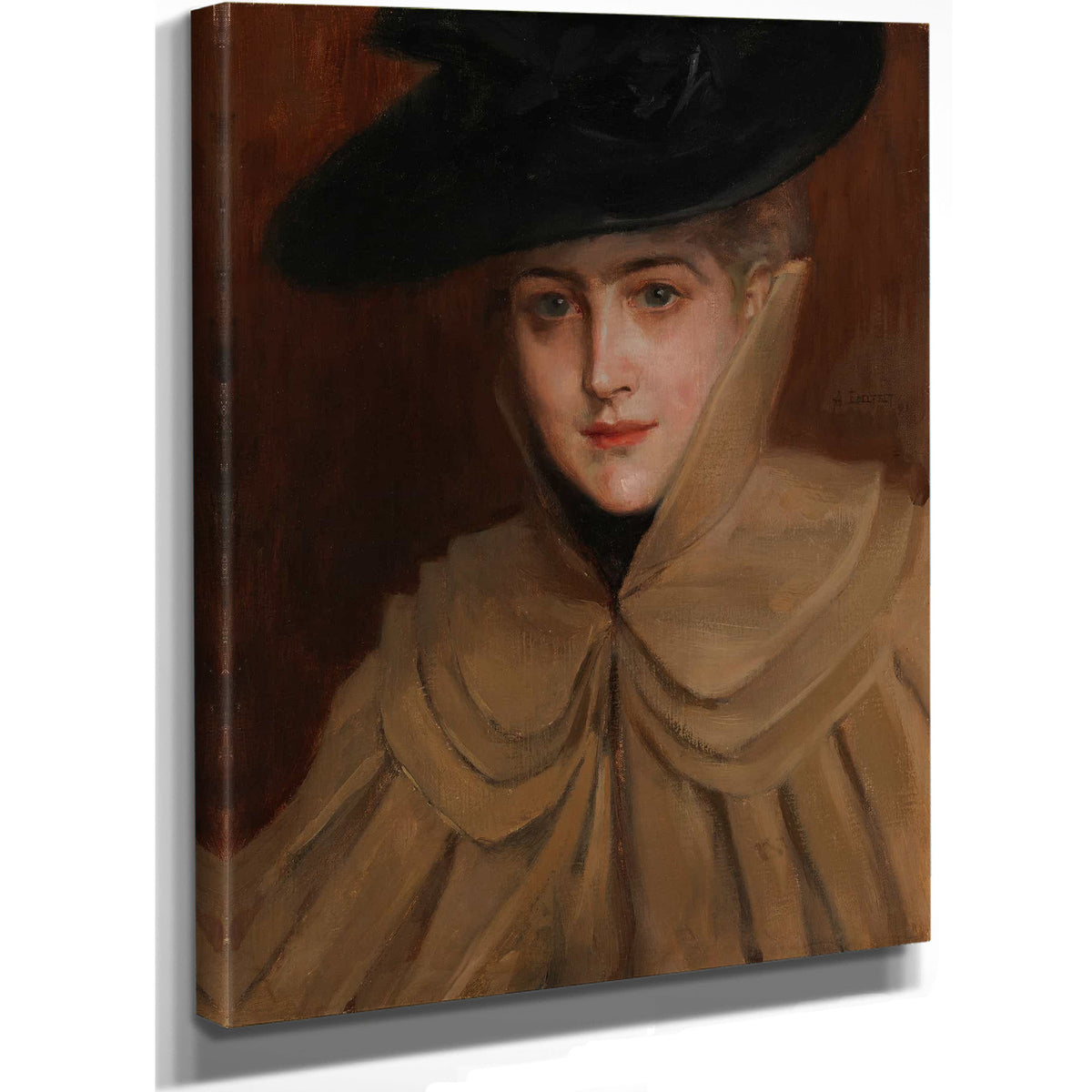 Portrait Of A Young Woman by Albert Edelfelt