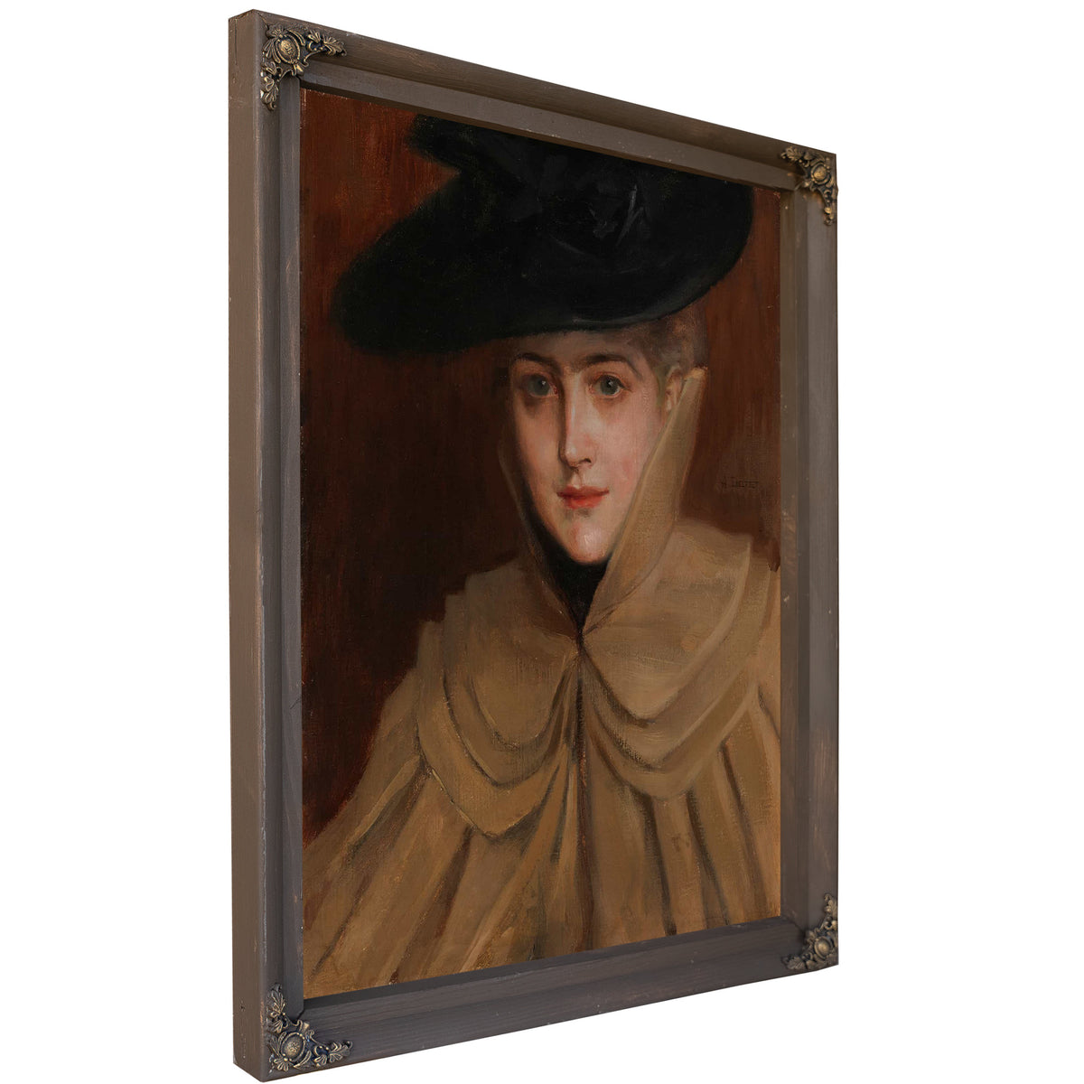 Portrait Of A Young Woman by Albert Edelfelt
