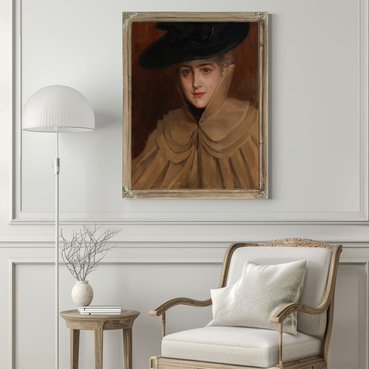Portrait Of A Young Woman by Albert Edelfelt