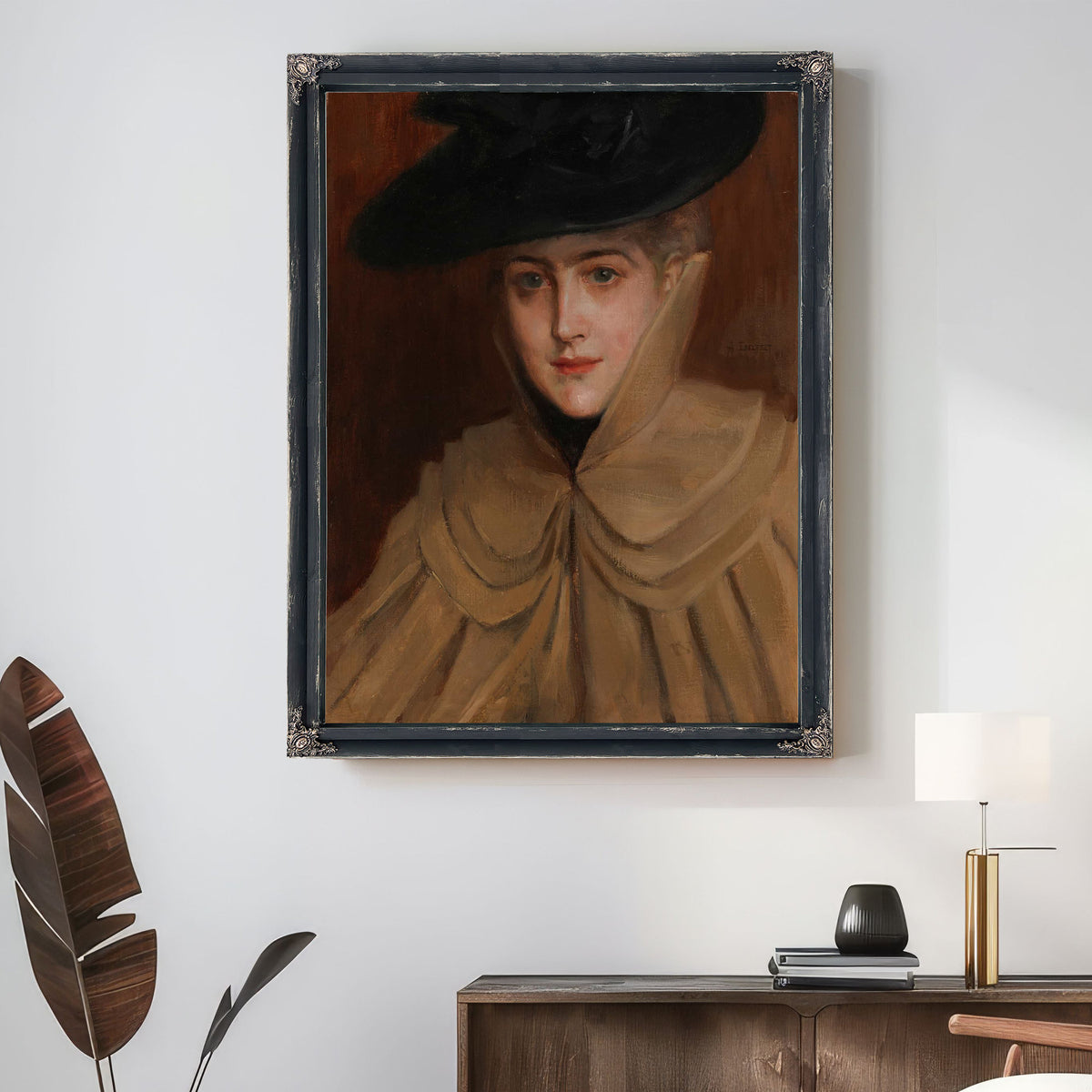 Portrait Of A Young Woman by Albert Edelfelt