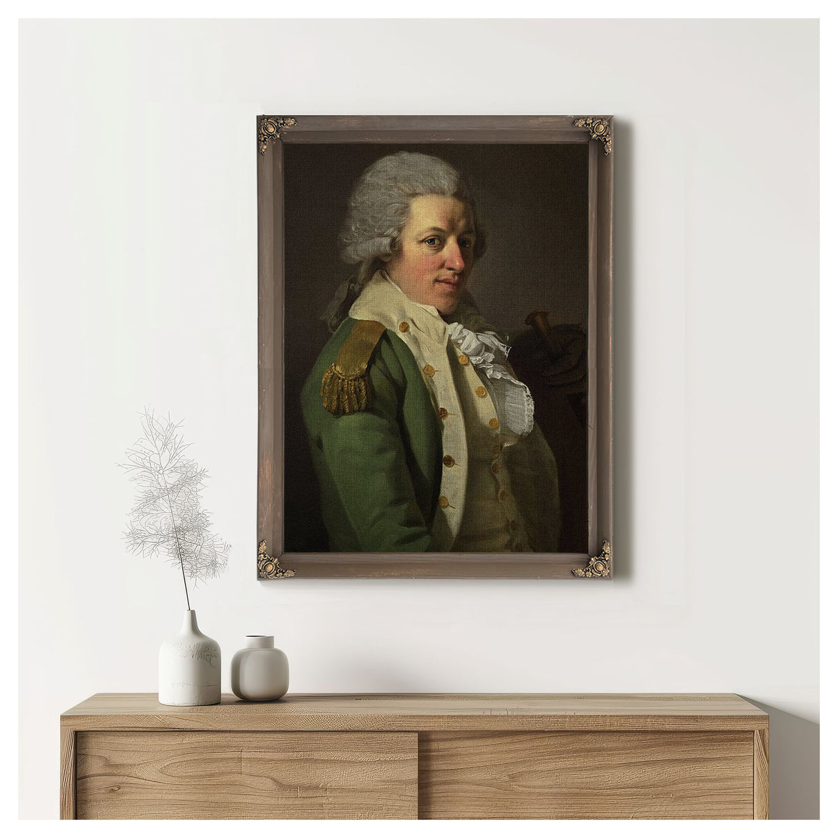 Portrait Of An Aristocrat In Uniform 1790 By Joseph Ducreux