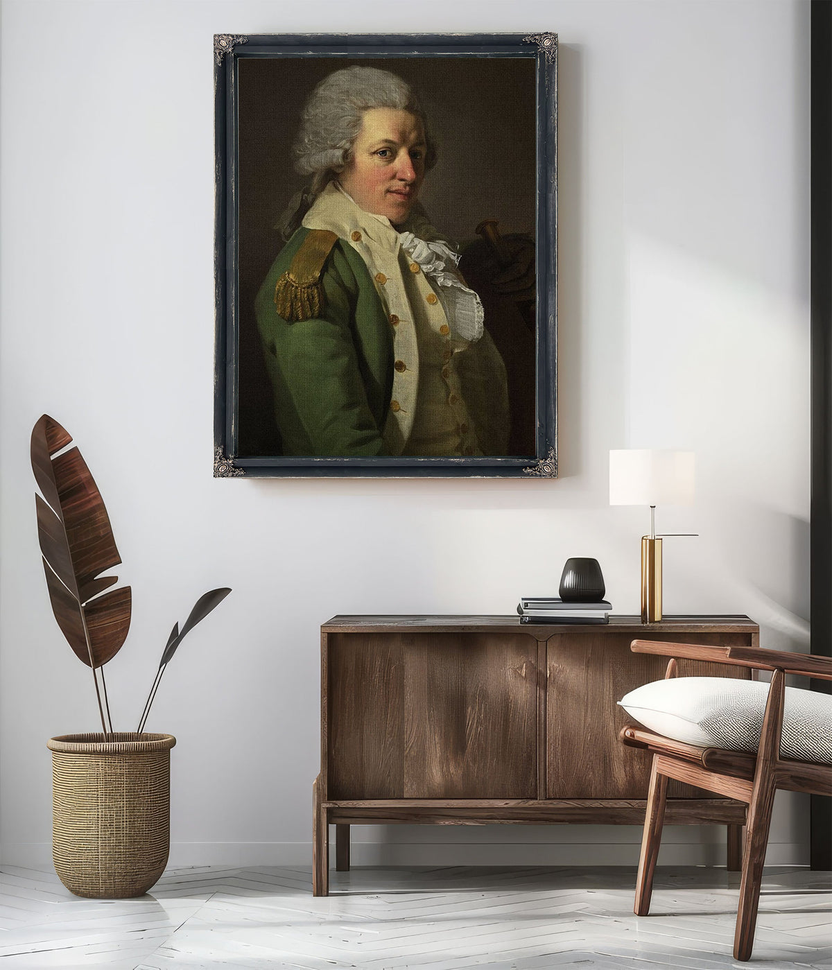 Portrait Of An Aristocrat In Uniform 1790 By Joseph Ducreux