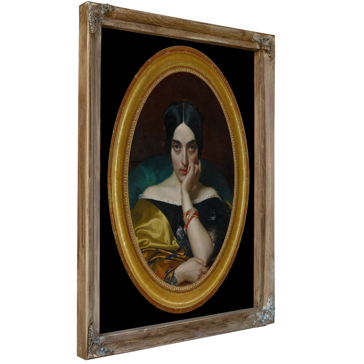 Portrait Of Clementine Mrs Alphonse Karr by Henri Lehmann