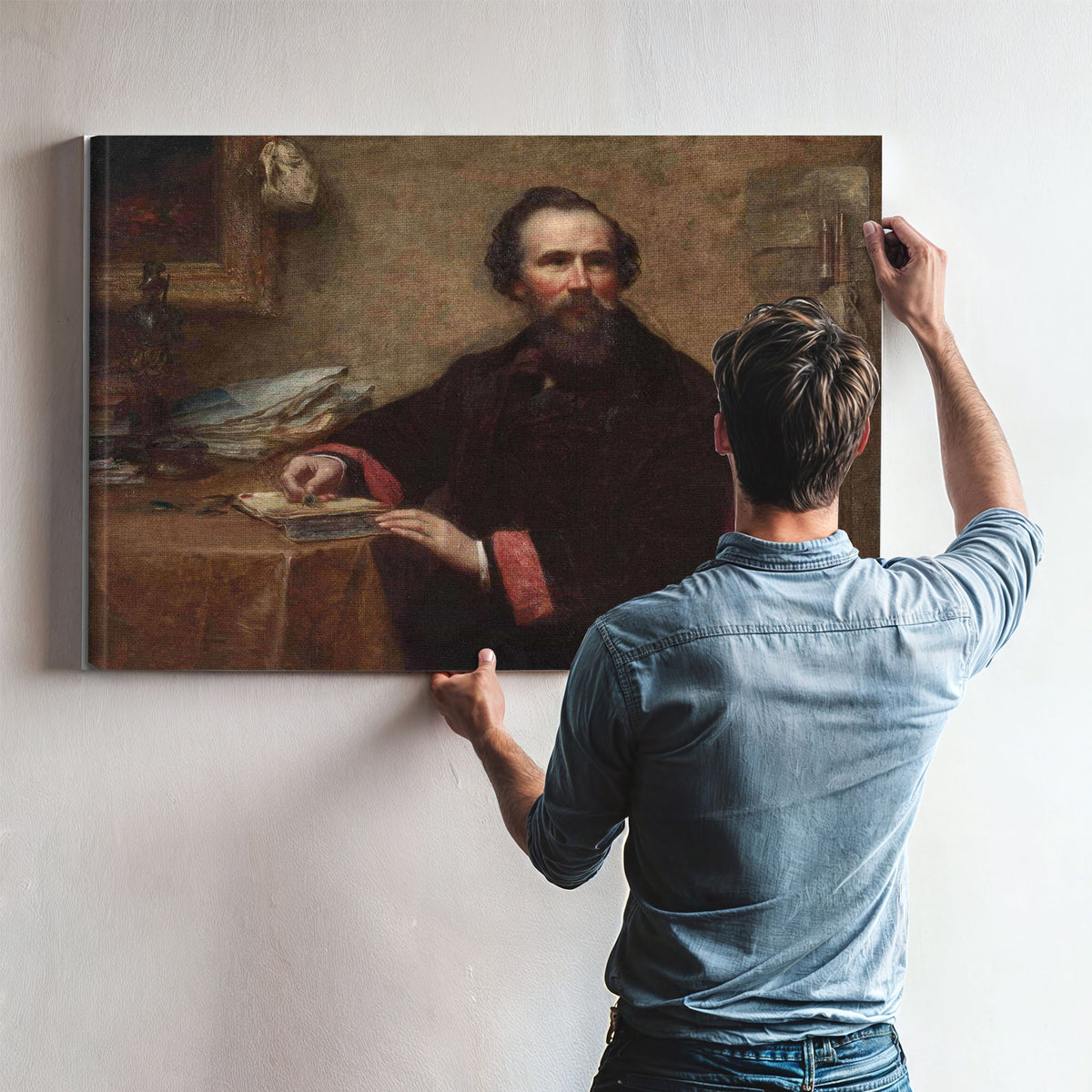 Portrait Of Genio C Scott by Eastman Johnson