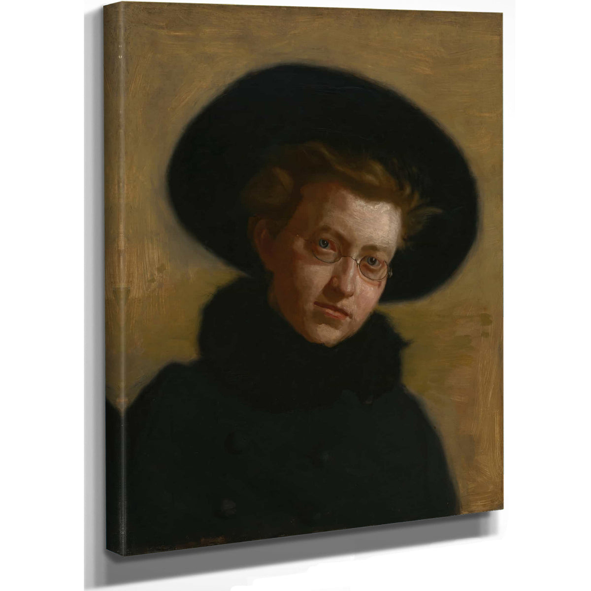 Portrait Of Lillian Hammit Girl In A Big Hat by Thomas Eakins