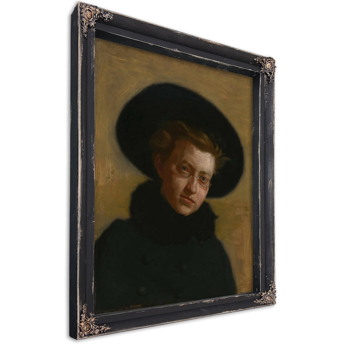 Portrait Of Lillian Hammit Girl In A Big Hat by Thomas Eakins