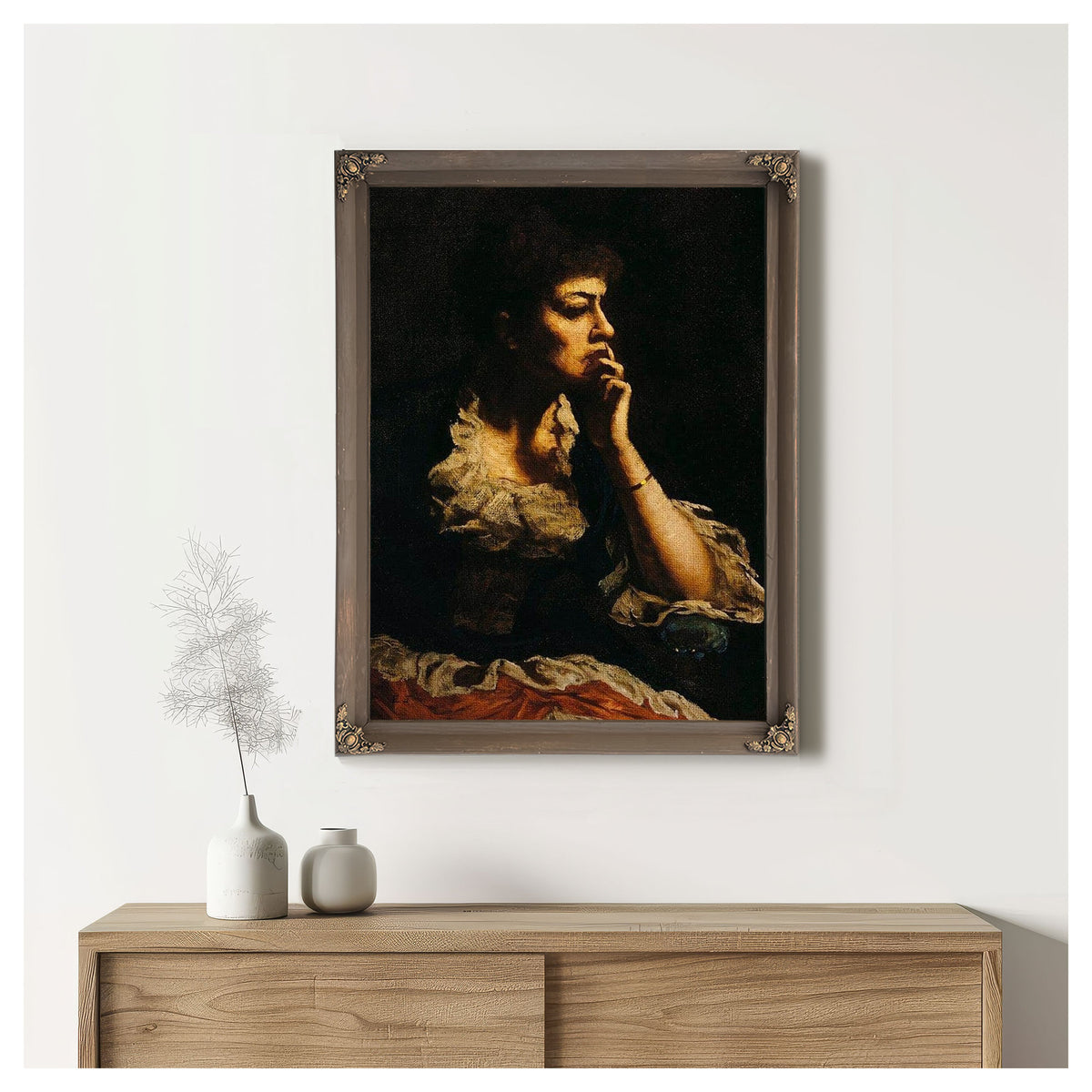 Portrait Of Mrs. Eastman Johnson By Eastman Johnson