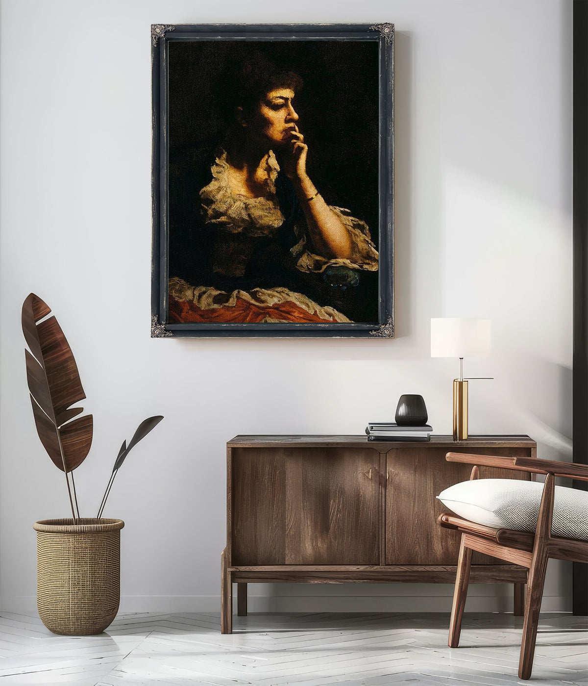 Portrait Of Mrs. Eastman Johnson By Eastman Johnson