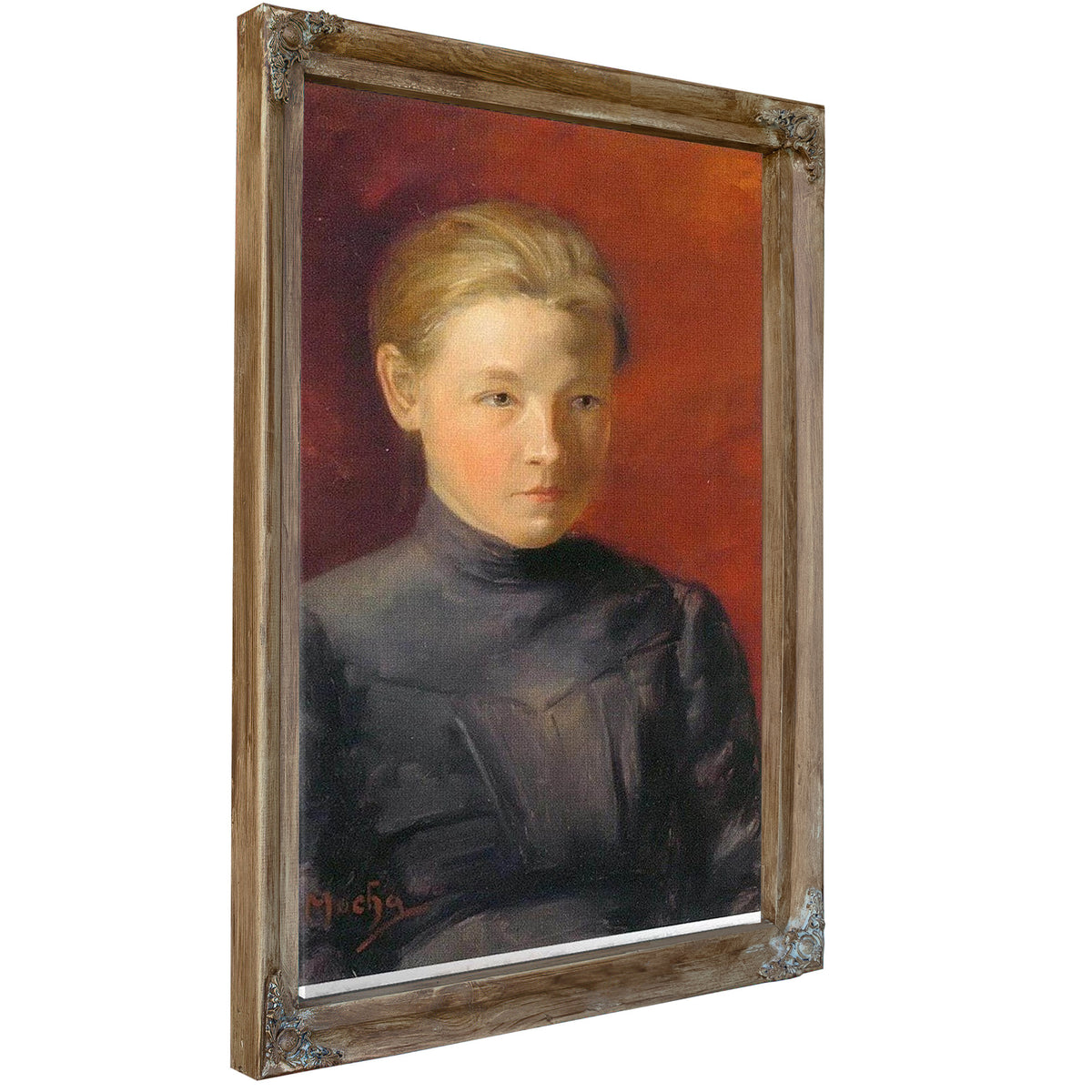 Portrait Of Muchas Sister Anna By Alphonse Mucha
