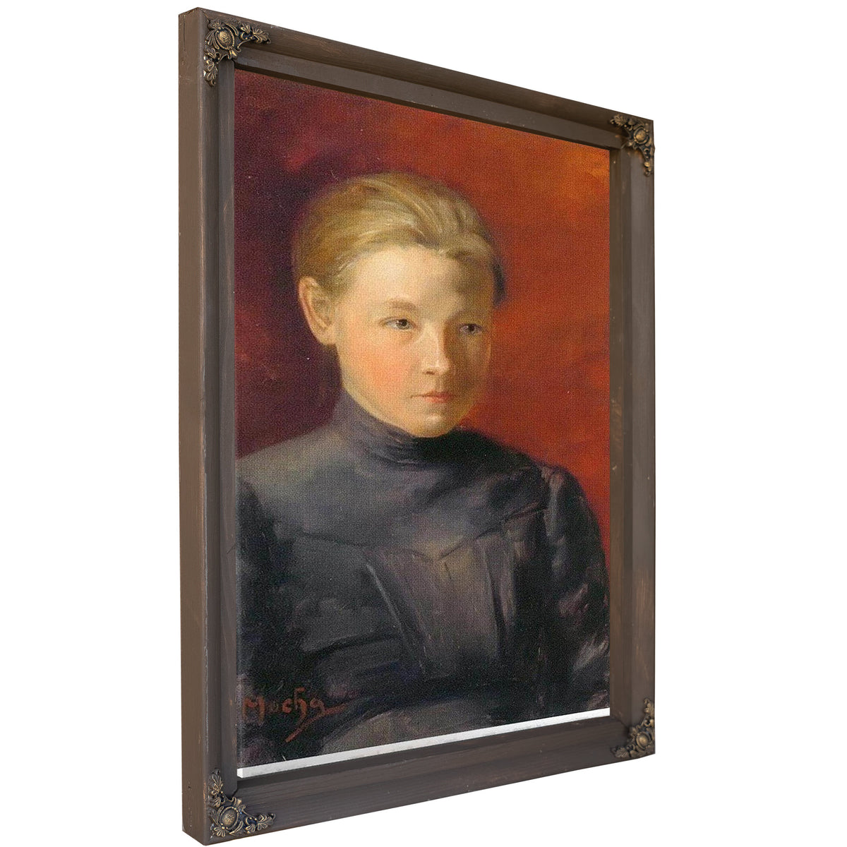 Portrait Of Muchas Sister Anna By Alphonse Mucha