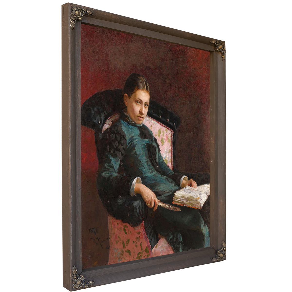 Portrait Of The Artists Wife Vera Repin by Ilya Efimovich Repin