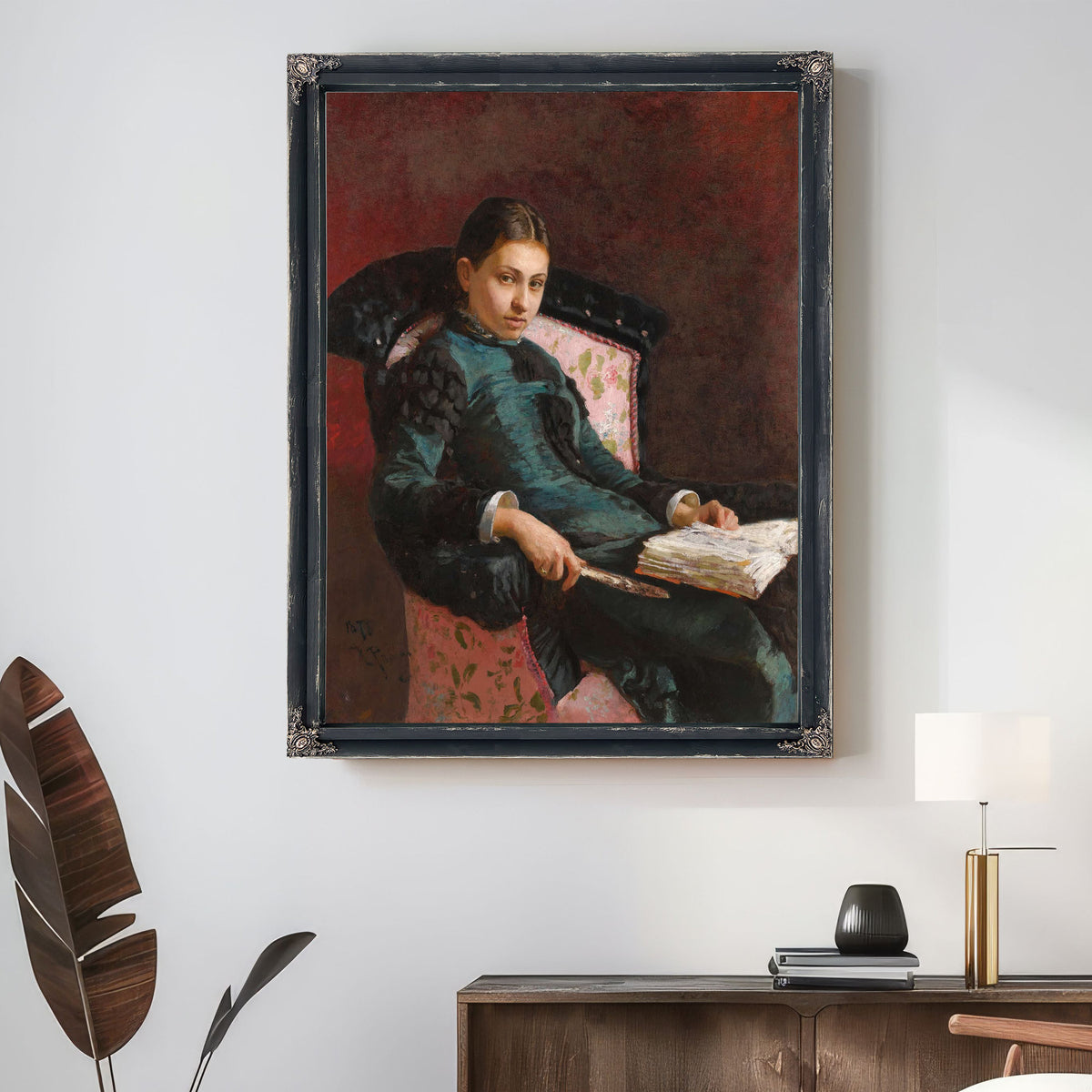Portrait Of The Artists Wife Vera Repin by Ilya Efimovich Repin