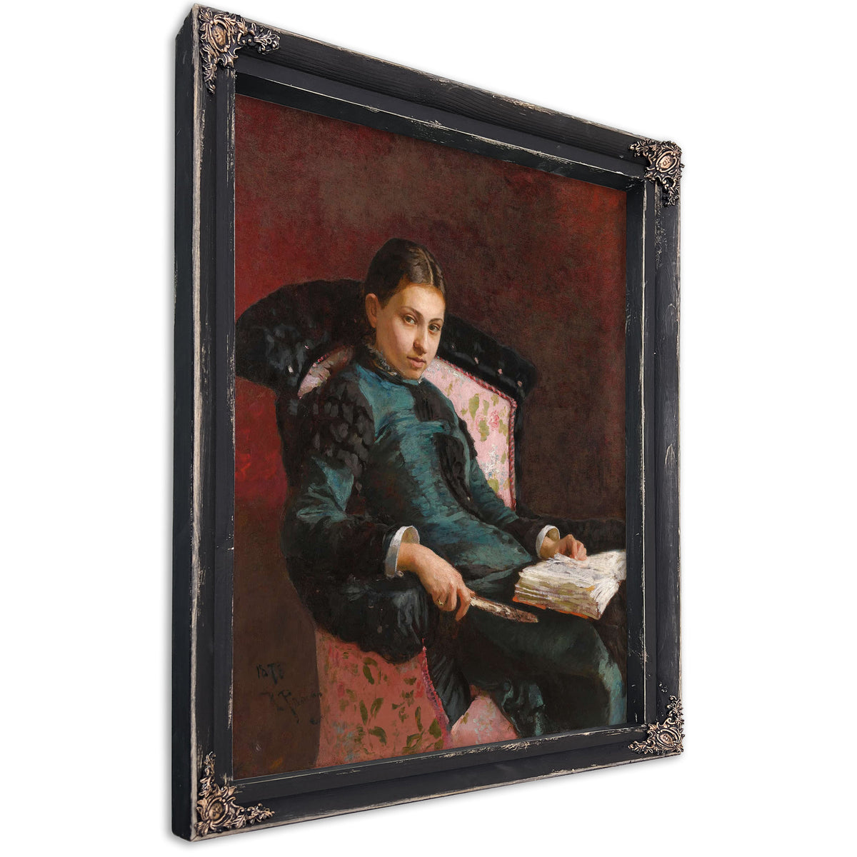 Portrait Of The Artists Wife Vera Repin by Ilya Efimovich Repin