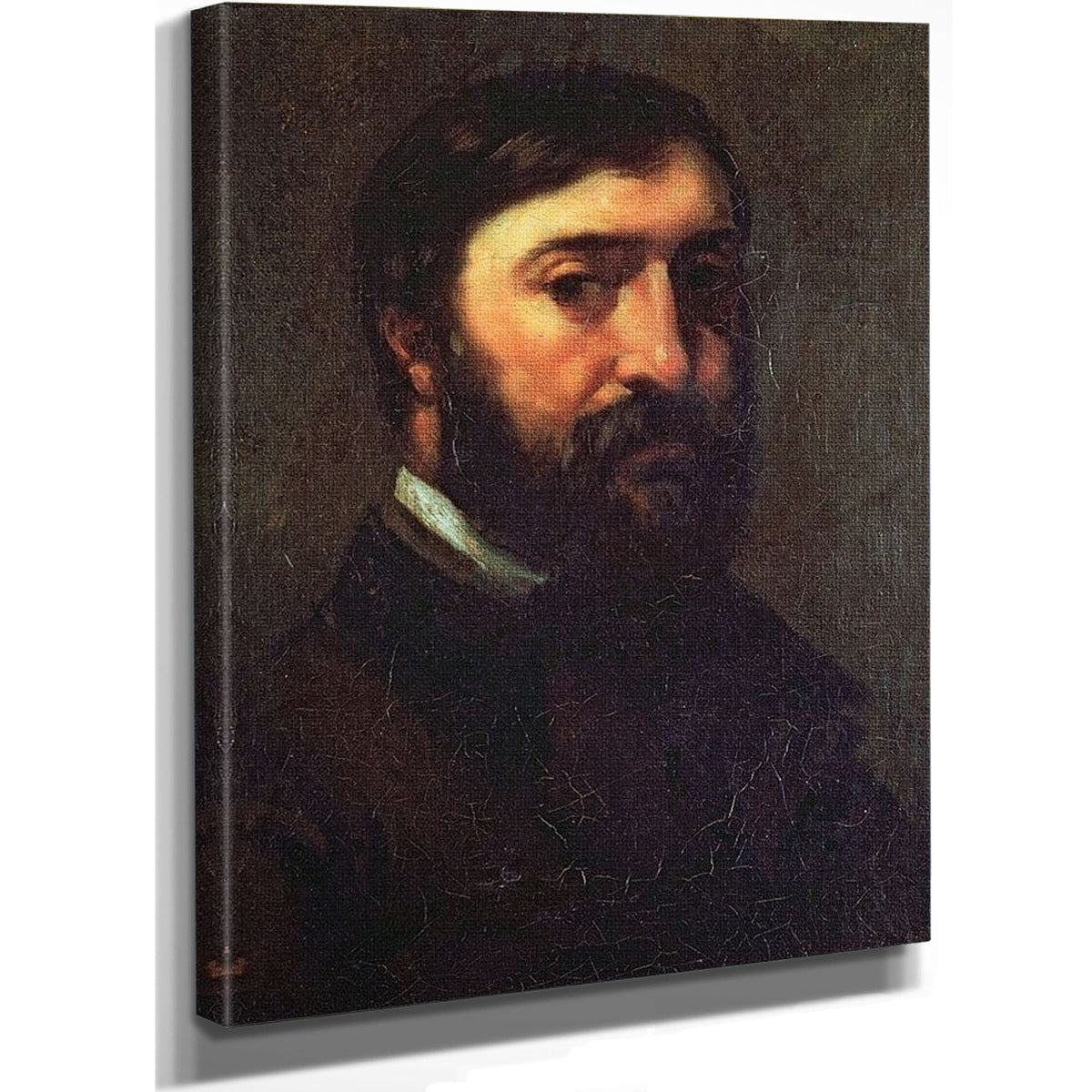 Portrait Of Urbain Cuenot (B.1820) By Jean Desire Gustave Courbet