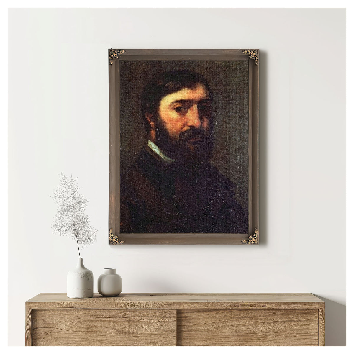 Portrait Of Urbain Cuenot (B.1820) By Jean Desire Gustave Courbet