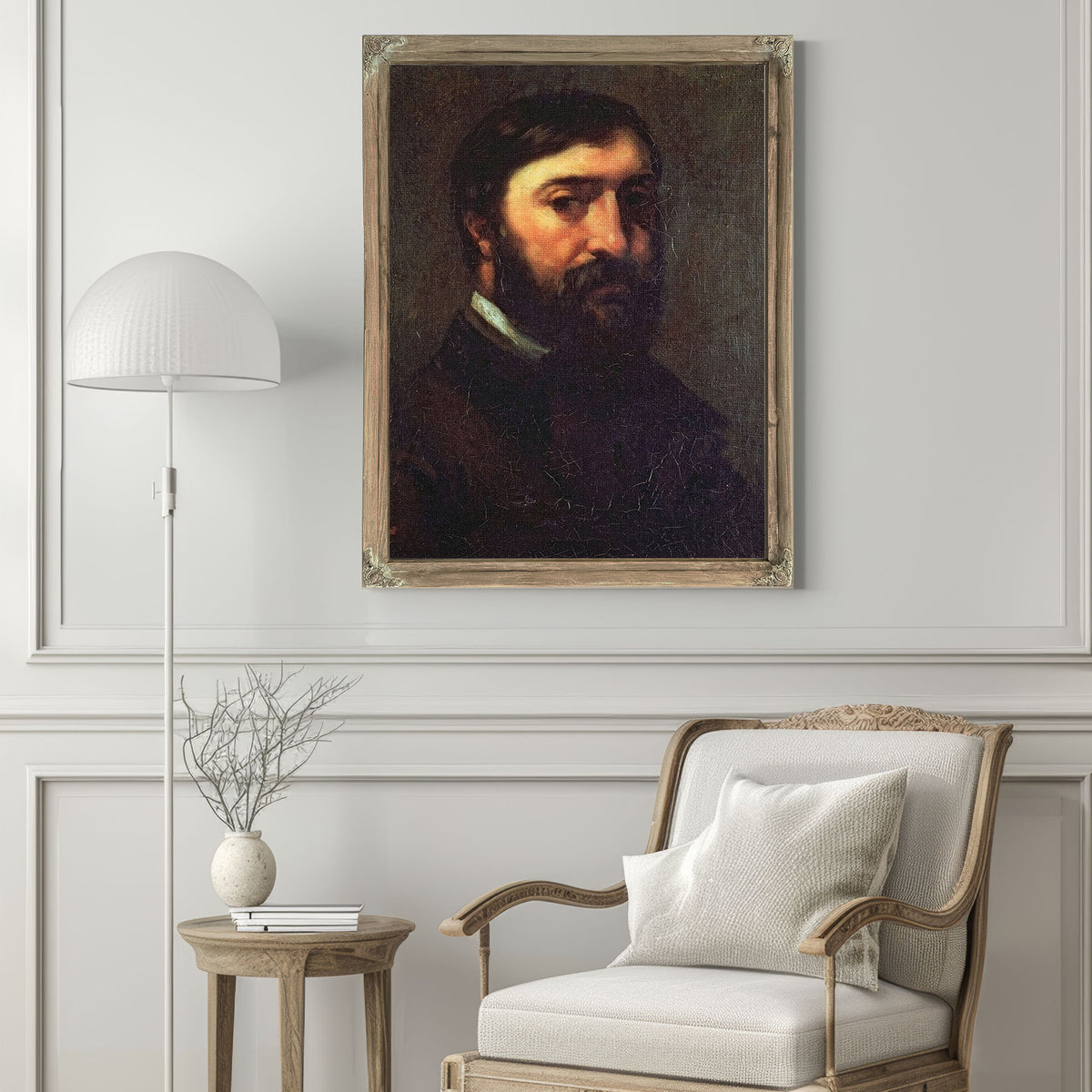 Portrait Of Urbain Cuenot (B.1820) By Jean Desire Gustave Courbet