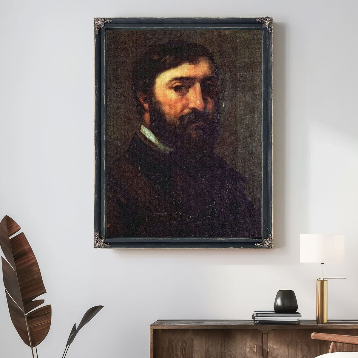 Portrait Of Urbain Cuenot (B.1820) By Jean Desire Gustave Courbet