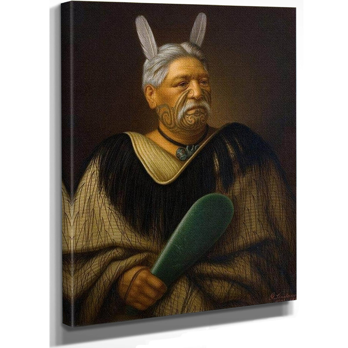 Portrait Of Wahanui Reihana Te Huatare 1880 By Gottfried Lindauer