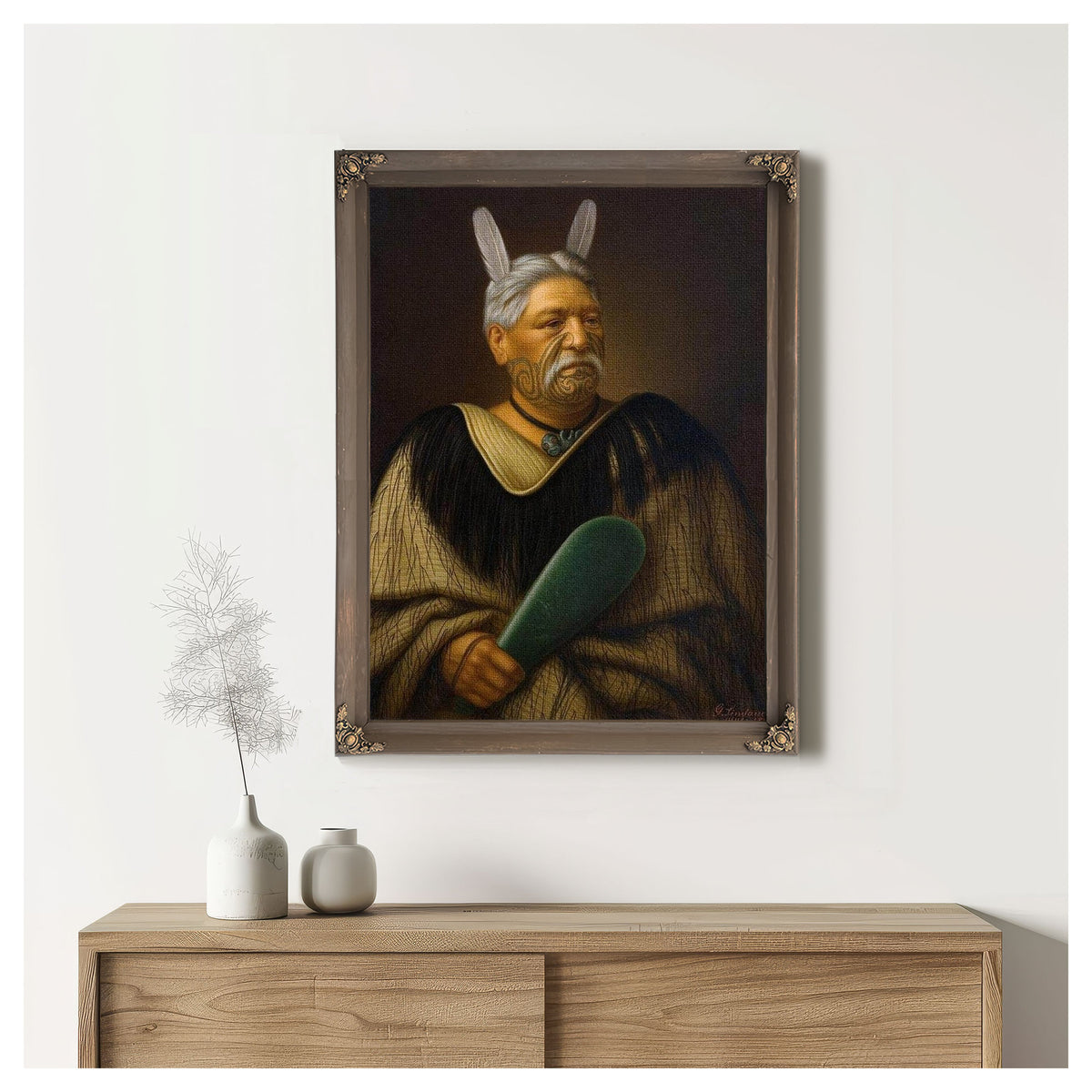 Portrait Of Wahanui Reihana Te Huatare 1880 By Gottfried Lindauer