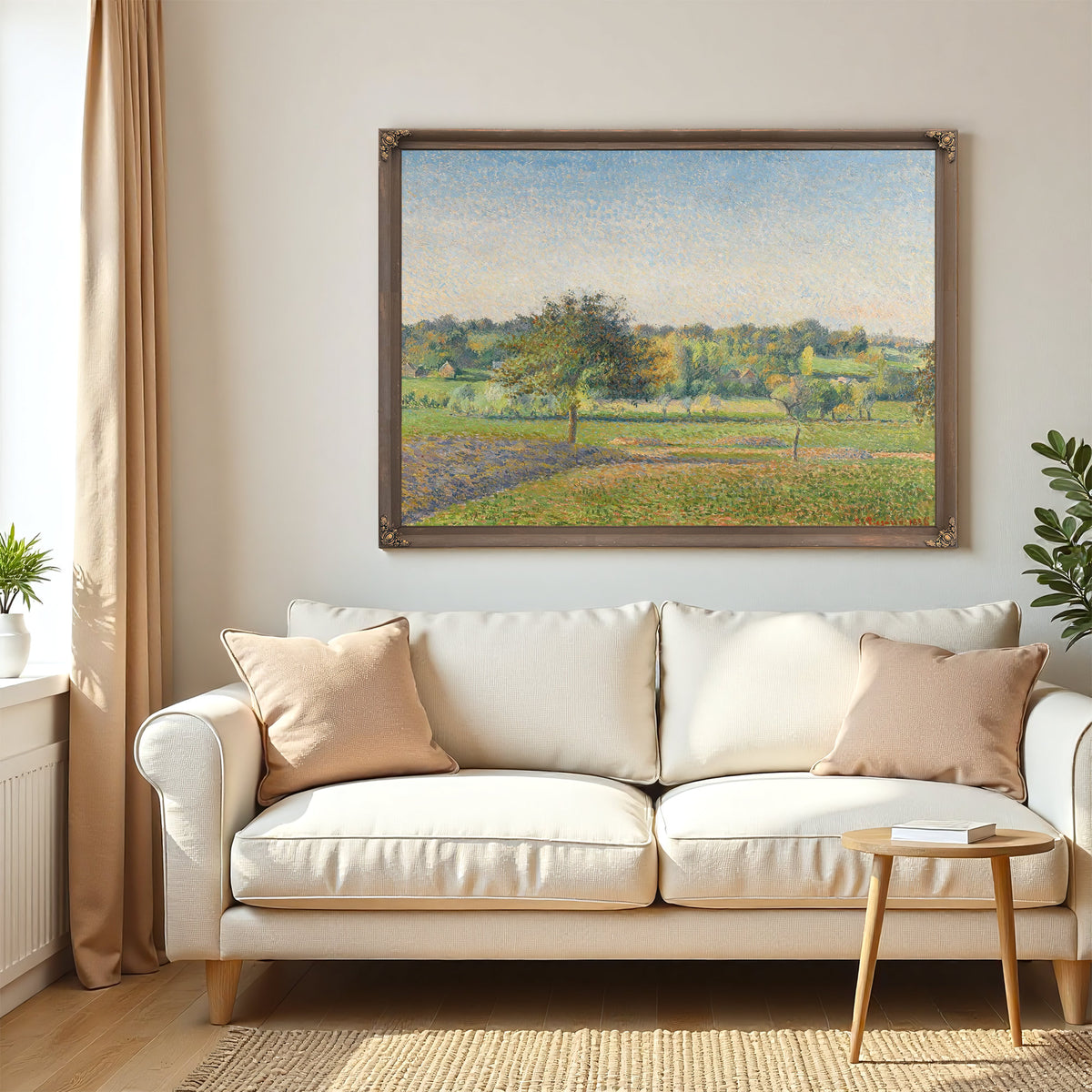 Prairie A Eragny by Camille Pissarro