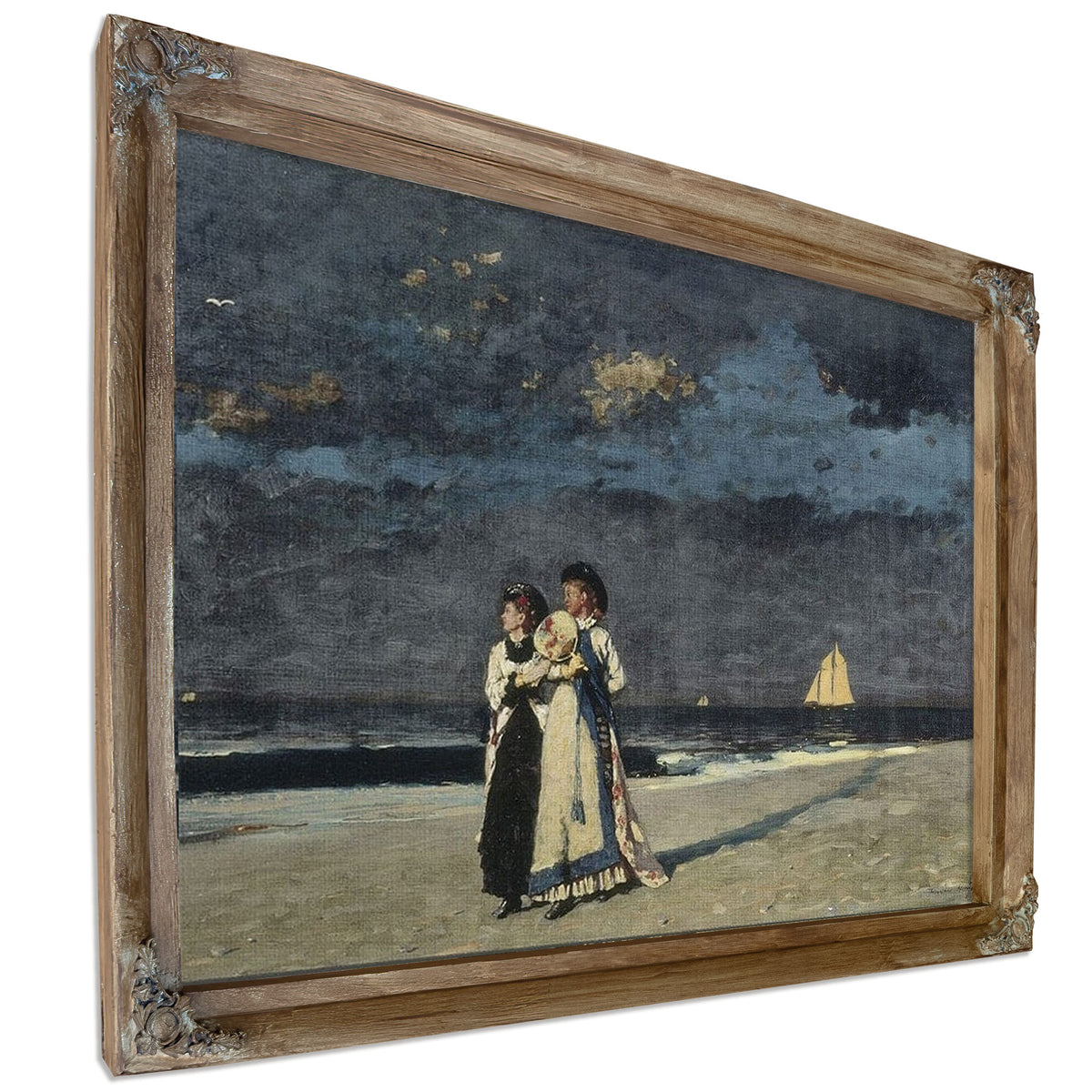 Promenade On The Beach By Winslow Homer