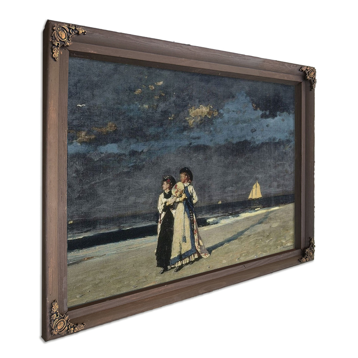 Promenade On The Beach By Winslow Homer