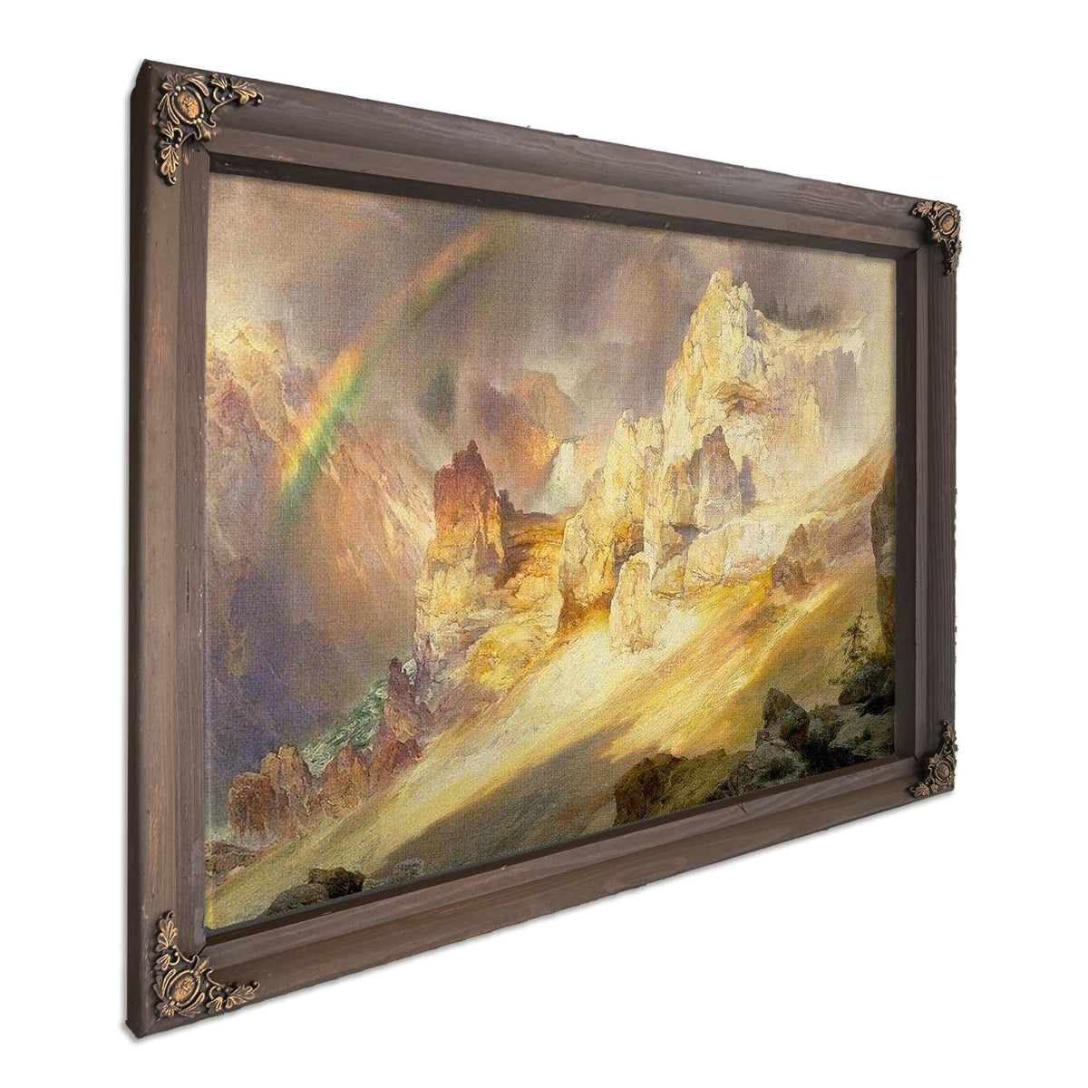 Rainbow Over The Grand Canyon Of The Yellowstone By Thomas Moran