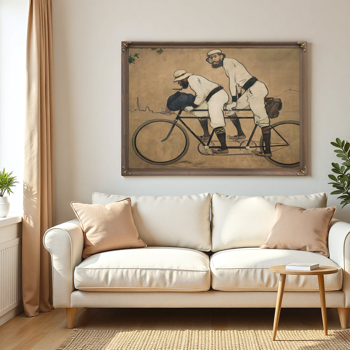 Ramon Casas And Pere Romeu On A Tandem by Ramon Casas