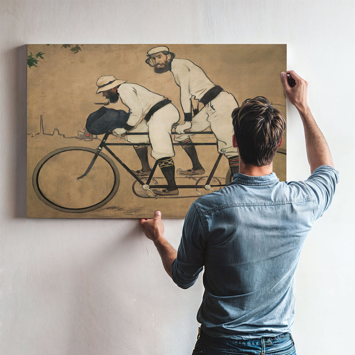 Ramon Casas And Pere Romeu On A Tandem by Ramon Casas