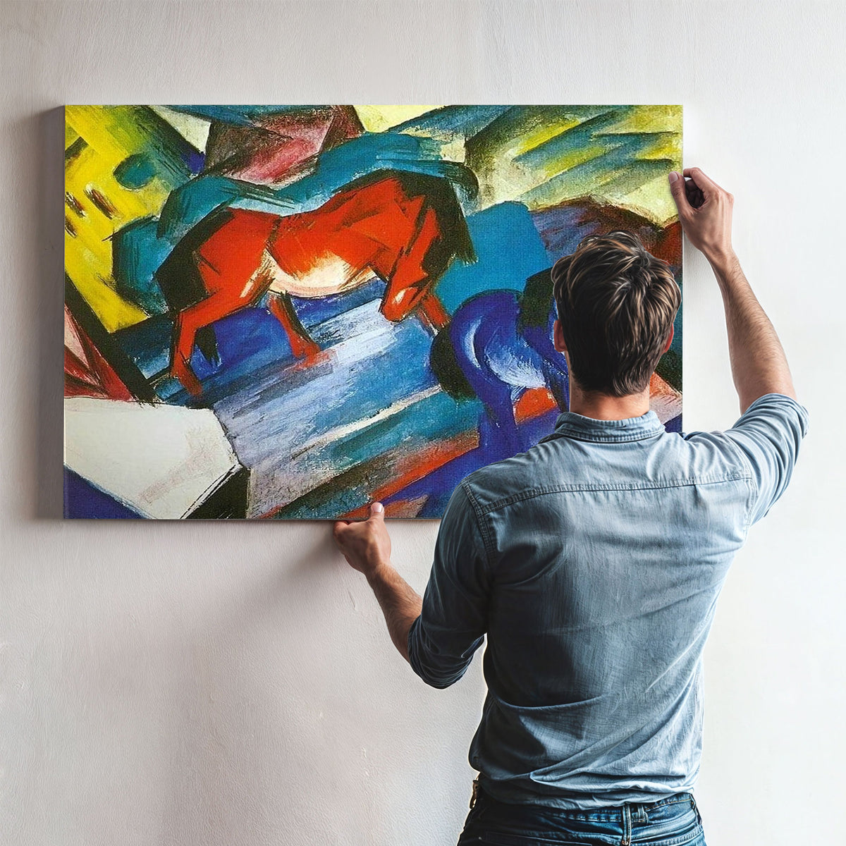 Red And Blue Horse By Franz Marc