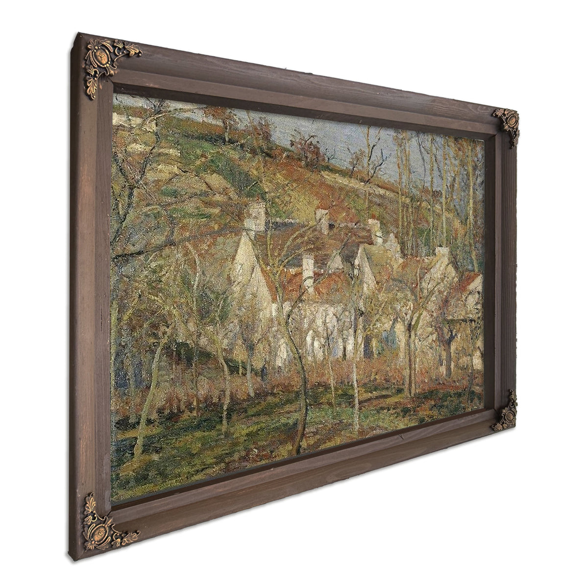 Red Roofs Corner Of A Village Winter By Camille Pissarro