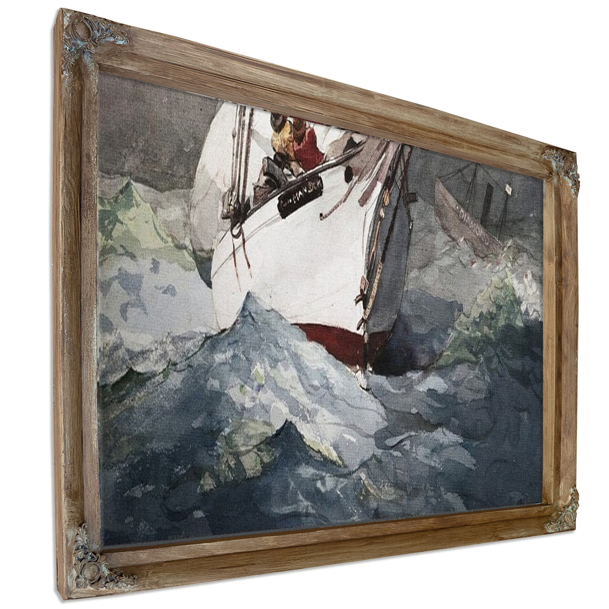 Reefing Sails Around Diamond Shoals, Cape Hatteras By Winslow Homer