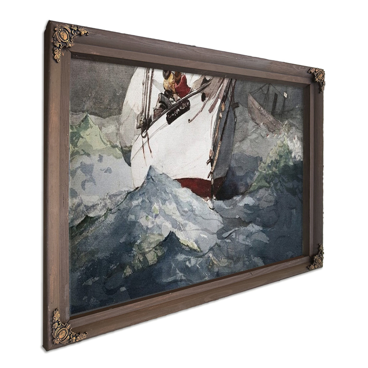 Reefing Sails Around Diamond Shoals, Cape Hatteras By Winslow Homer