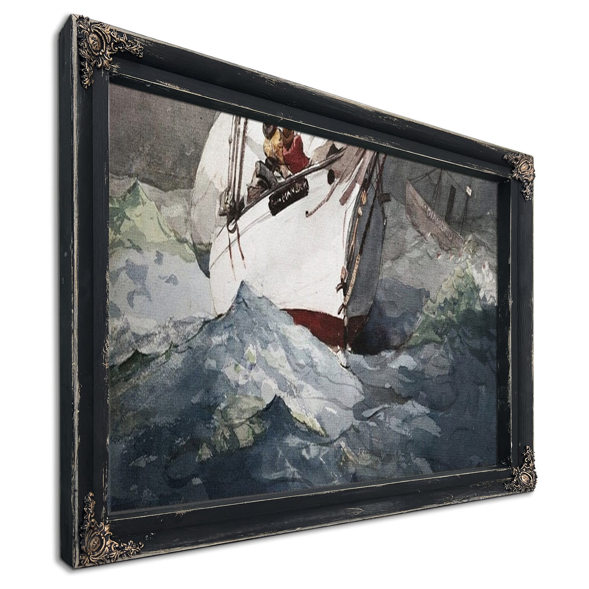 Reefing Sails Around Diamond Shoals, Cape Hatteras By Winslow Homer